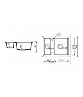 Кухонная мойка Marmorin Cire 375503001