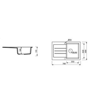 Кухонная мойка Marmorin Tellur 380113001