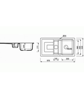 Кухонная мойка Marmorin Sten 385513001