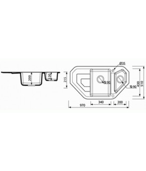 Кухонная мойка Marmorin Sten 385613001