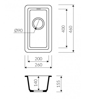 Кухонная мойка Marmorin Fado 425100002