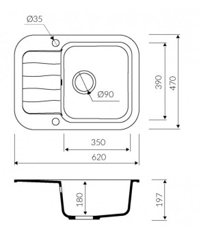 Кухонная мойка Marmorin Ignis 435133002