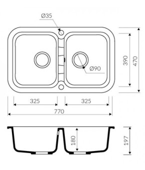 Кухонная мойка Marmorin Ignis 435203018
