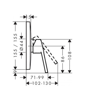 Смеситель Hansgrohe Logis Loop 71264000