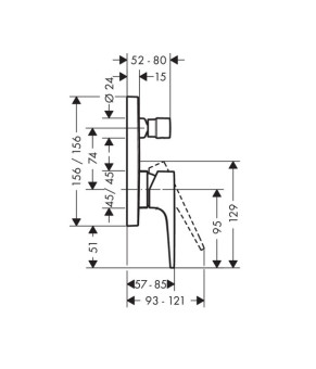 Смеситель Hansgrohe Metropol 74545000