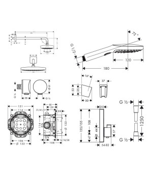 Набор Hansgrohe Raindance Select E/ShowerSelect 27296000