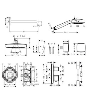 Набор Hansgrohe ShowerSet Croma Select E/Ecostat E 27294000