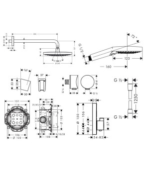 Набор Hansgrohe ShowerSet Raindance Select S/ShowerSelect S 27297000
