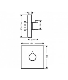 Термостат Hansgrohe ShowerSelect Highflow 15734400