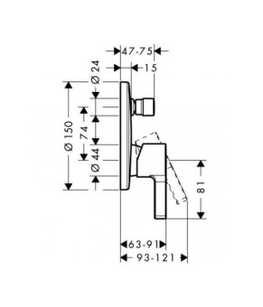 Смеситель Hansgrohe Metris Classic 31487000