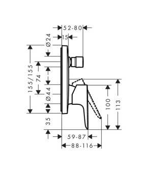 Смеситель Hansgrohe Talis E 71745000