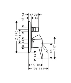 Смеситель Hansgrohe Metropol Classic 31345000