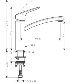 Смеситель Hansgrohe Logis 71839000