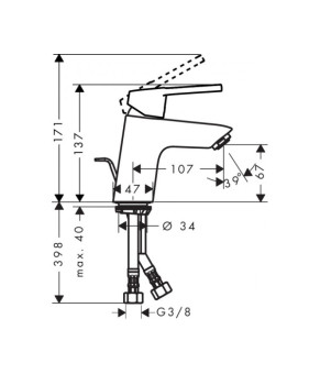 Смеситель Hansgrohe Logis Loop 70 71150000