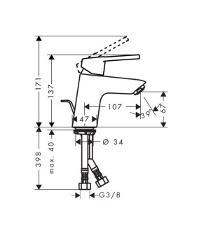 Змішувач Hansgrohe Logis Loop 71153000