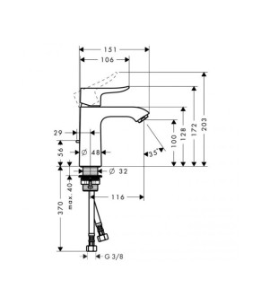 Смеситель Hansgrohe Metris 31080000