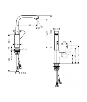 Смеситель Hansgrohe Metris 31187000