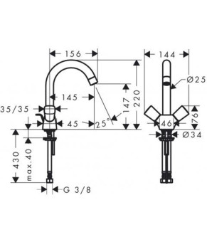 Смеситель Hansgrohe Logis 71222000