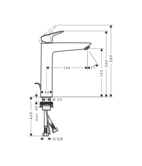 Смеситель Hansgrohe Logis 190 71090000