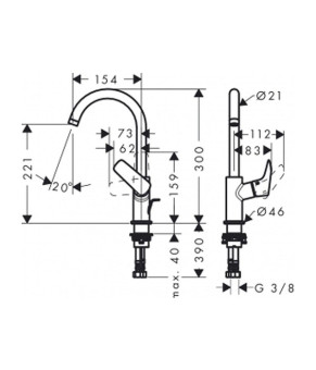 Смеситель Hansgrohe Logis 71130000