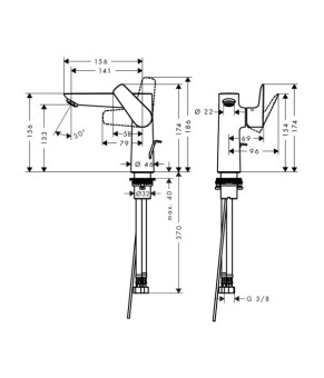 Смеситель Hansgrohe Talis E 150 71754000