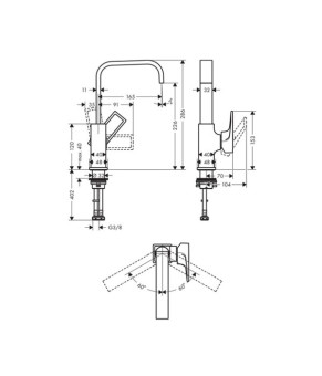 Смеситель Hansgrohe Metropol 74511000
