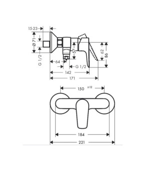 Смеситель Hansgrohe Talis E 71760000