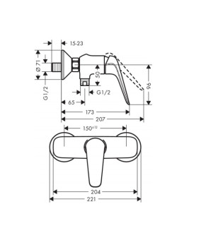 Смеситель Hansgrohe Novus 71060000