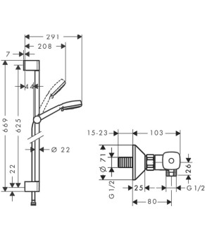 Набор Hansgrohe Crometta 100 Vario Combi 27031400