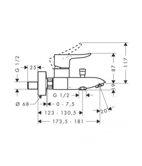 Смеситель Hansgrohe Metris 31480000