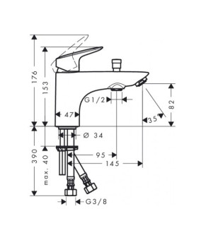 Смеситель Hansgrohe Logis Monotrou 71312000
