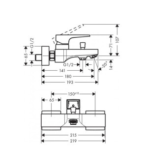 Смеситель Hansgrohe Metropol 74540000