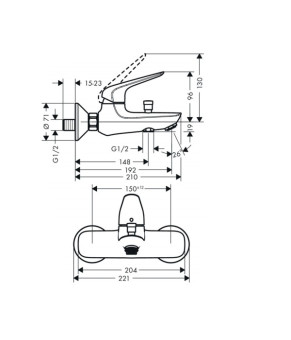 Смеситель Hansgrohe Novus 71040000