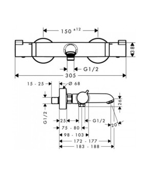 Термостат Hansgrohe Ecostat Comfort 13114000