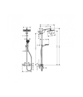 Душевая система Hansgrohe Crometta E 240 1jet 27271000