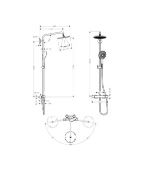 Душевая система Hansgrohe Raindance Select S 240 27115000