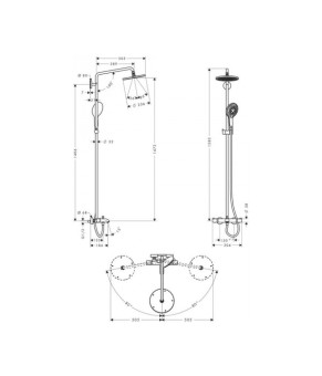 Душевая система Hansgrohe Raindance Select S 240 27117000