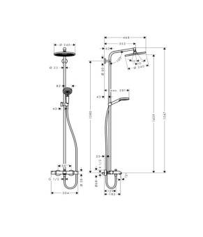 Душевая система Hansgrohe Crometta S 240 27320000