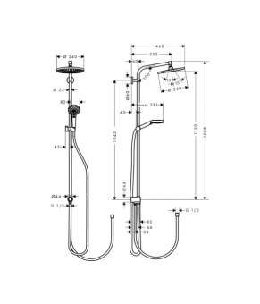 Душевая система Hansgrohe Crometta S 240 1jet 27270000