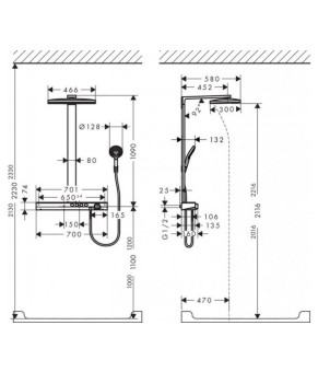 Душевая система Hansgrohe Rainmaker Select 460 3jet 27106400