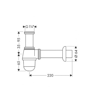 Cифон-стакан Hansgrohe Hansgrohw 55213000