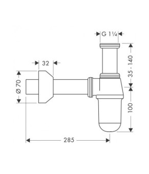 Сифон-стакан Hansgrohe Hansgrohe 52010000