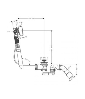 Слив-перелив Hansgrohe Exafills 58113000