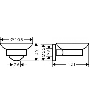 Мыльница Hansgrohe Logis 41715000