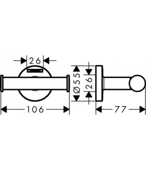 Крючок Hansgrohe Logis 41725000