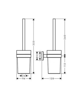 Туалетна щітка Hansgrohe Logis 41722000