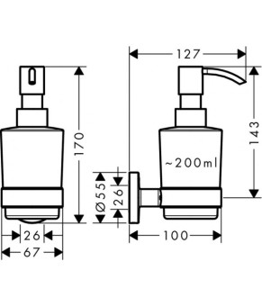 Диспенсер жидкого мыла Hansgrohe Logis 41714000