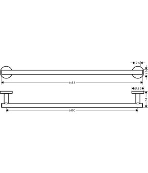 Полотенцесушитель Hansgrohe Logis 41716000