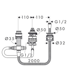 Скрытая часть для смесителя Hansgrohe Logis 13439180