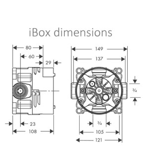 Скрытая часть Hansgrohe Ibox Universal 01850180